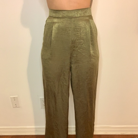 Green Flowy Pants - Picture 1 of 3